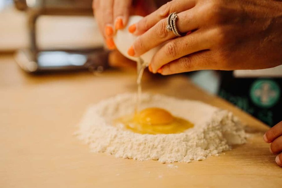 Rome: Fresh Pasta-Making Class with Wine and Gelato - Sitting down to eat what you made