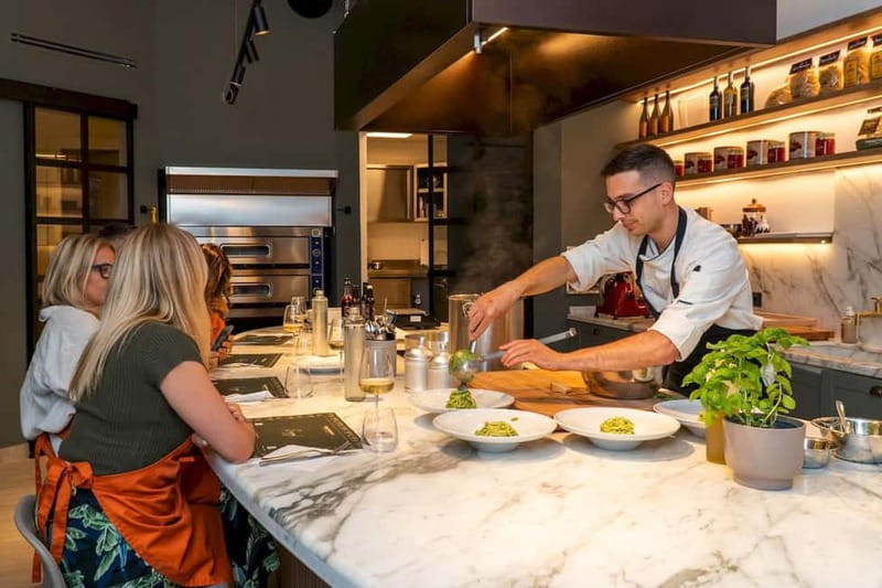 Rome: Hands-On Pasta & Tiramisu Class with Unlimited Wine - Making fresh fettuccine from flour and eggs