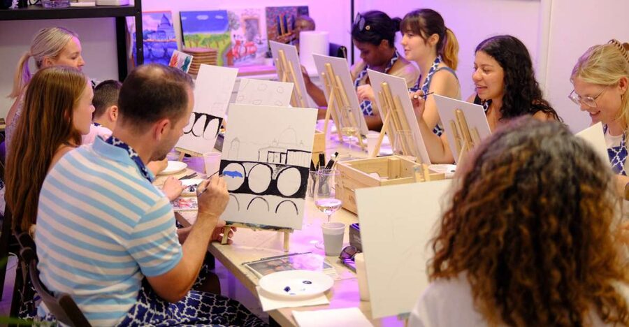 Rome: Painting Class with Unlimited Wine - Painting Rome Without Needing Art Skills