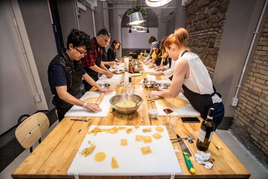 Rome: Pasta Cooking Class with Market Visit and Wine - Sauces, fillings, and the meal at the end