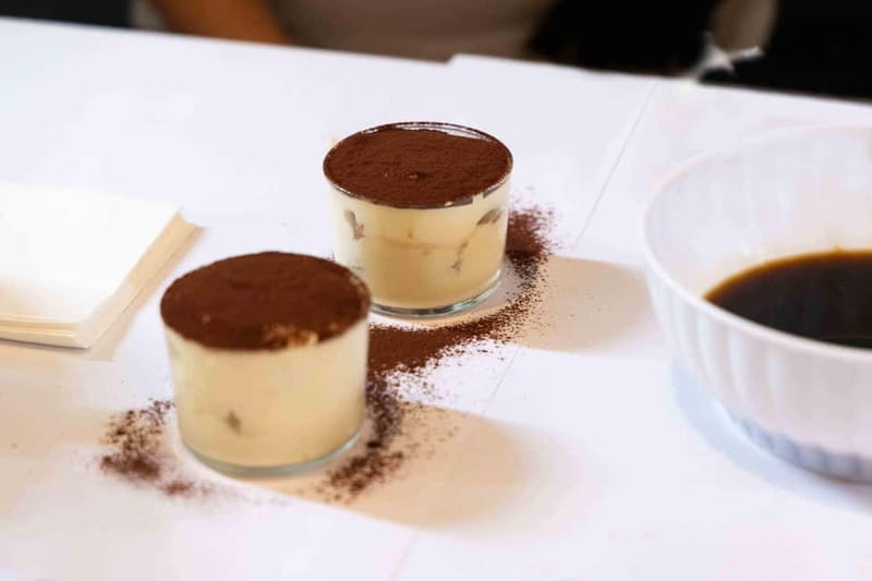 Rome: Pizza and Tiramisù Cooking Class with Glass of Wine - Sitting down to eat what you made