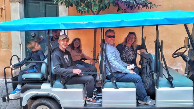 Rome: Private Guided Golf Cart Tour with Gelato or Wine - Colosseum and Roman Forum from the outside