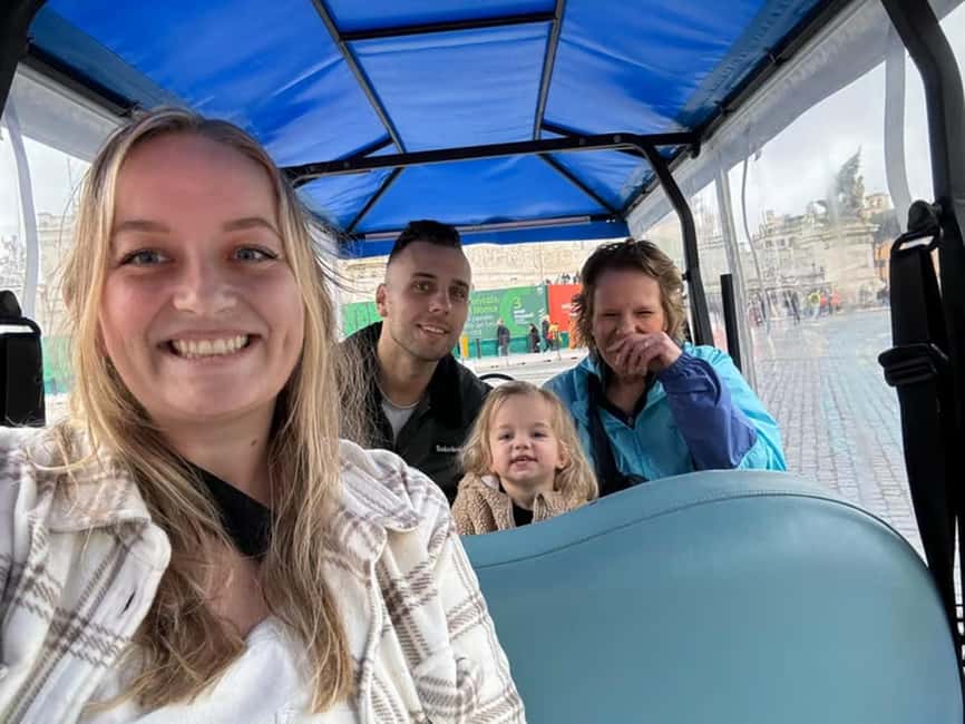 Rome: Private Guided Golf Cart Tour with Gelato or Wine - Gelato, wine, and food advice