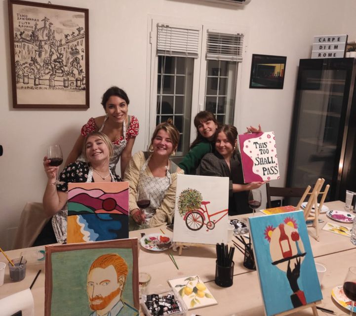 Rome: Small-Group Art Class with Wine - Painting Rome inside a 17th-century palazzo