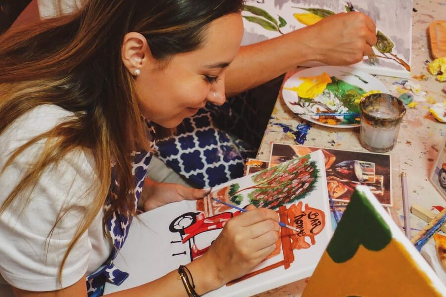 Rome: Tipsy Painting Class with Fine Wine and Arts - What the Rome tipsy painting class is really like