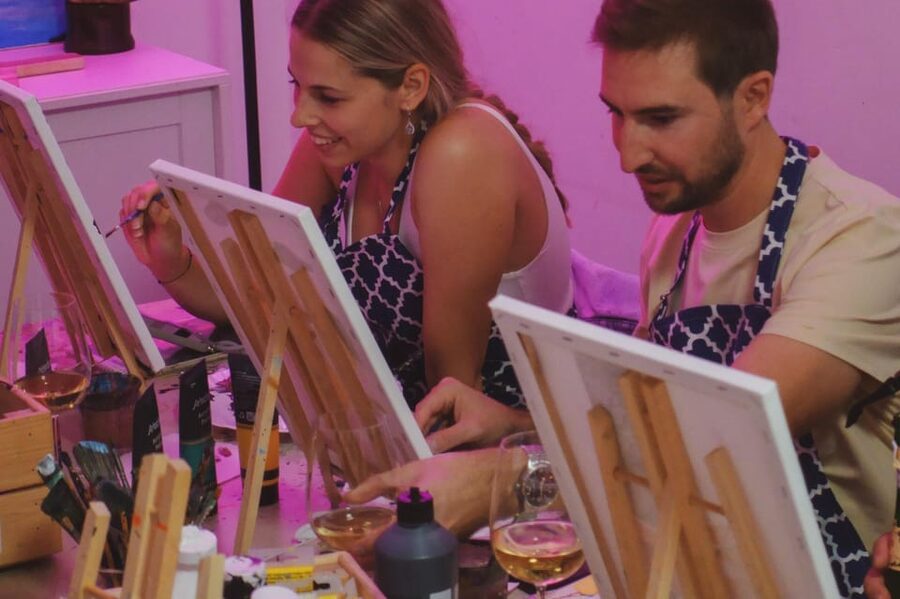 Rome: Tipsy Painting Class with Fine Wine and Arts - The finished canvas and the souvenir value