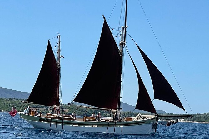 Sailing day trip on Tall Ship Andrea Jensen with Lunch and Wine - Capo Caccia’s vertical cliffs from the water