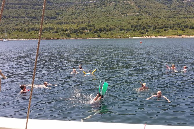 Sailing day trip on Tall Ship Andrea Jensen with Lunch and Wine - A quiet bay for swimming and snorkeling