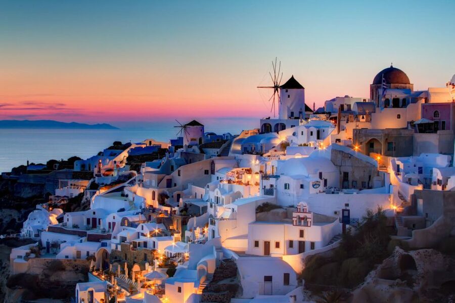 Santorini: Catamaran Cruise, Winery, & Oia Sunset Combo Tour - Venetsanos Winery brings the view and the wine