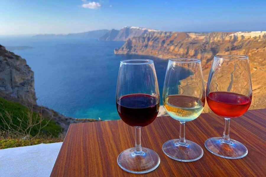 Santorini: Catamaran Cruise, Winery, & Oia Sunset Combo Tour - Oia sunset with a better chance of a good view