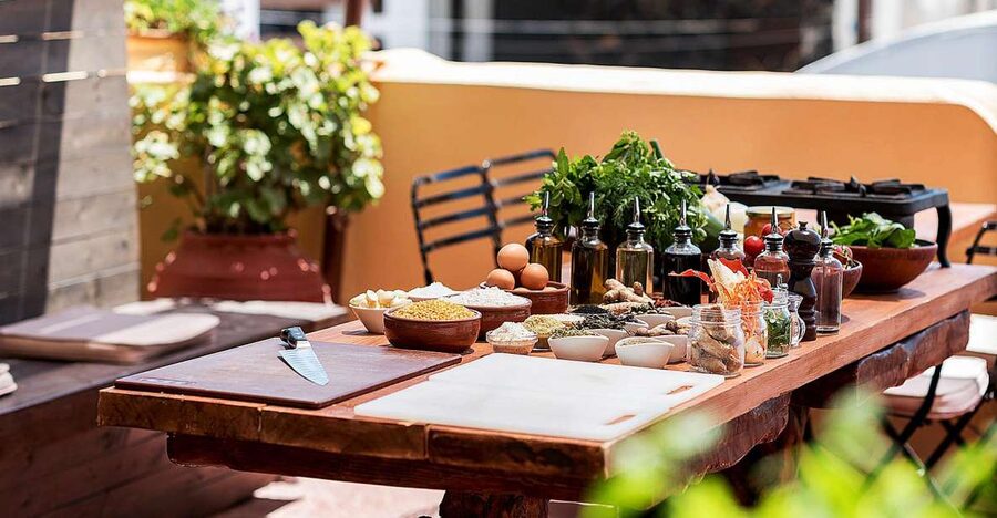 Santorini Cooking Class with Wine Tasting & Lunch - Art Space Winery and the Santorini wine lesson