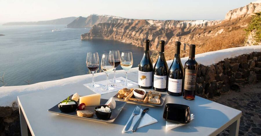 Santorini: Three Wineries and One Brewery Tour with Tastings - Art Space, an old winery with an artistic side