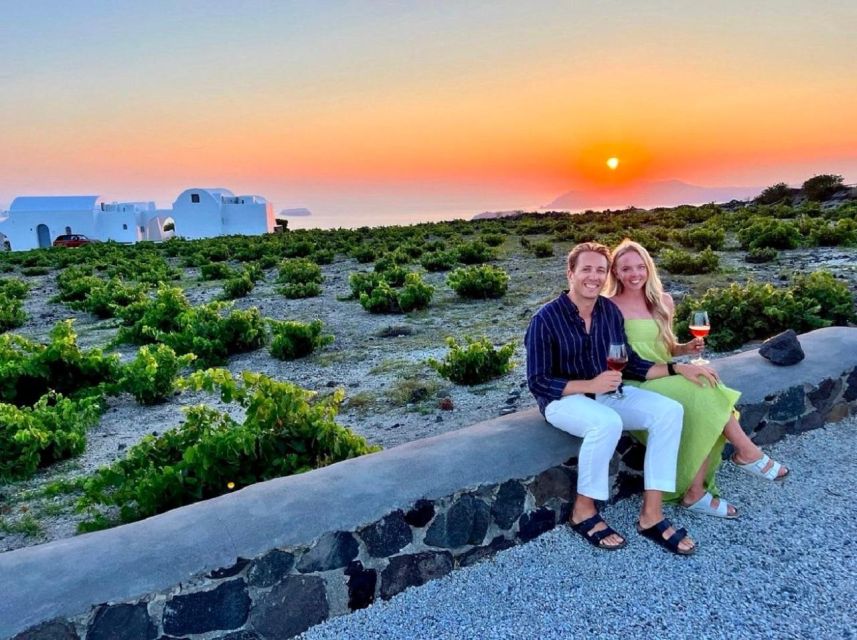 Santorini: Tour of Wineries with Wine Tasting & Food - The sunset winery and caldera views