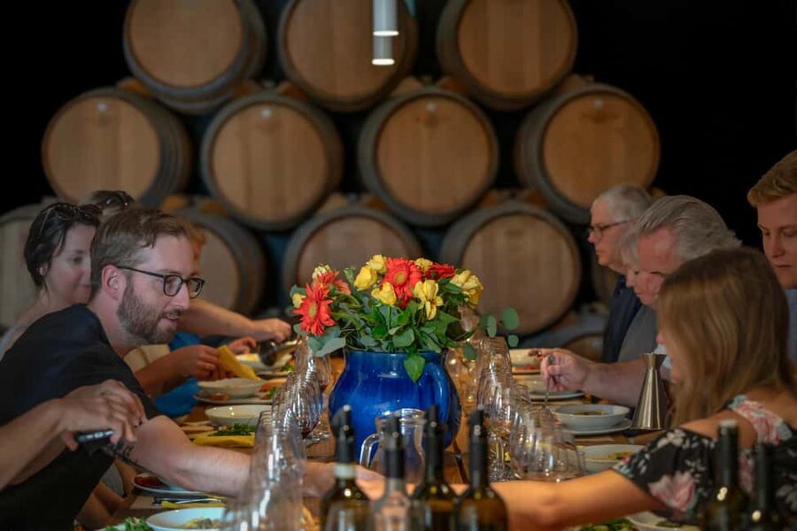 Siena: Organic Winery Tour and Wine Tasting - Five wines at the tasting table