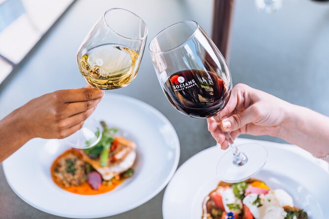 Small-Group Kumeu Wine Country Tour with Wine Tastings & Lunch - Soljans Estate Winery: lunch first, wine alongside it