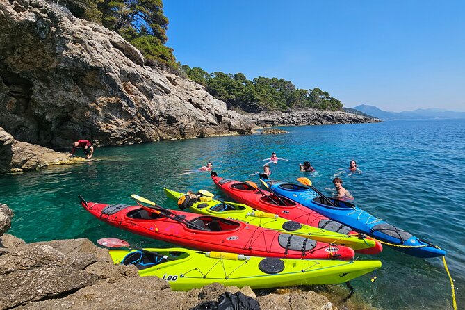 Sunset Sea Kayaking and Wine Dubrovnik - The cave beach, swimming, and snorkeling