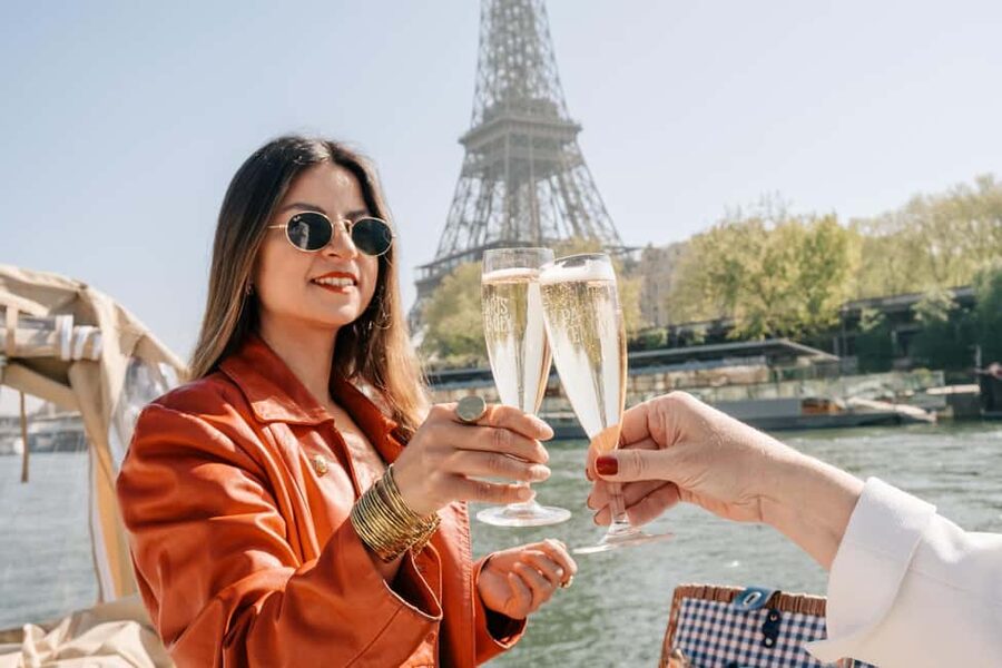 The Official Emily in Paris Champagne Seine Cruise - The Eiffel Tower moment