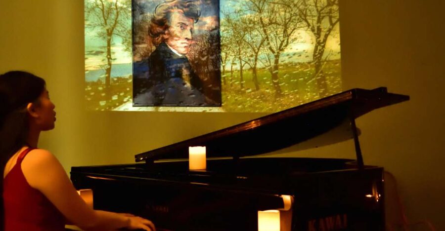 Warsaw Concert: Chopin – Painted by Candlelights with Wine - A Chopin concert in a Warsaw living room