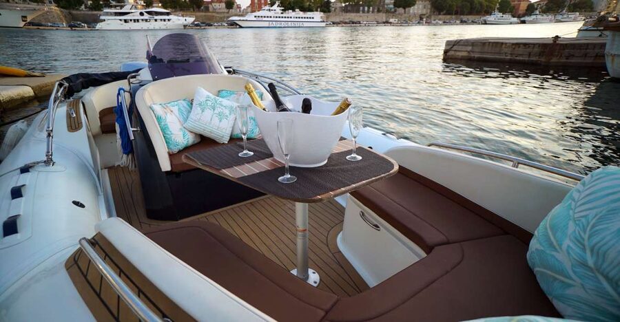 Zadar: Sunset and Night Cruise with Unlimited Sparkling Wine - Leaving Marina Tankerkomerc at Obala kneza Trpimira